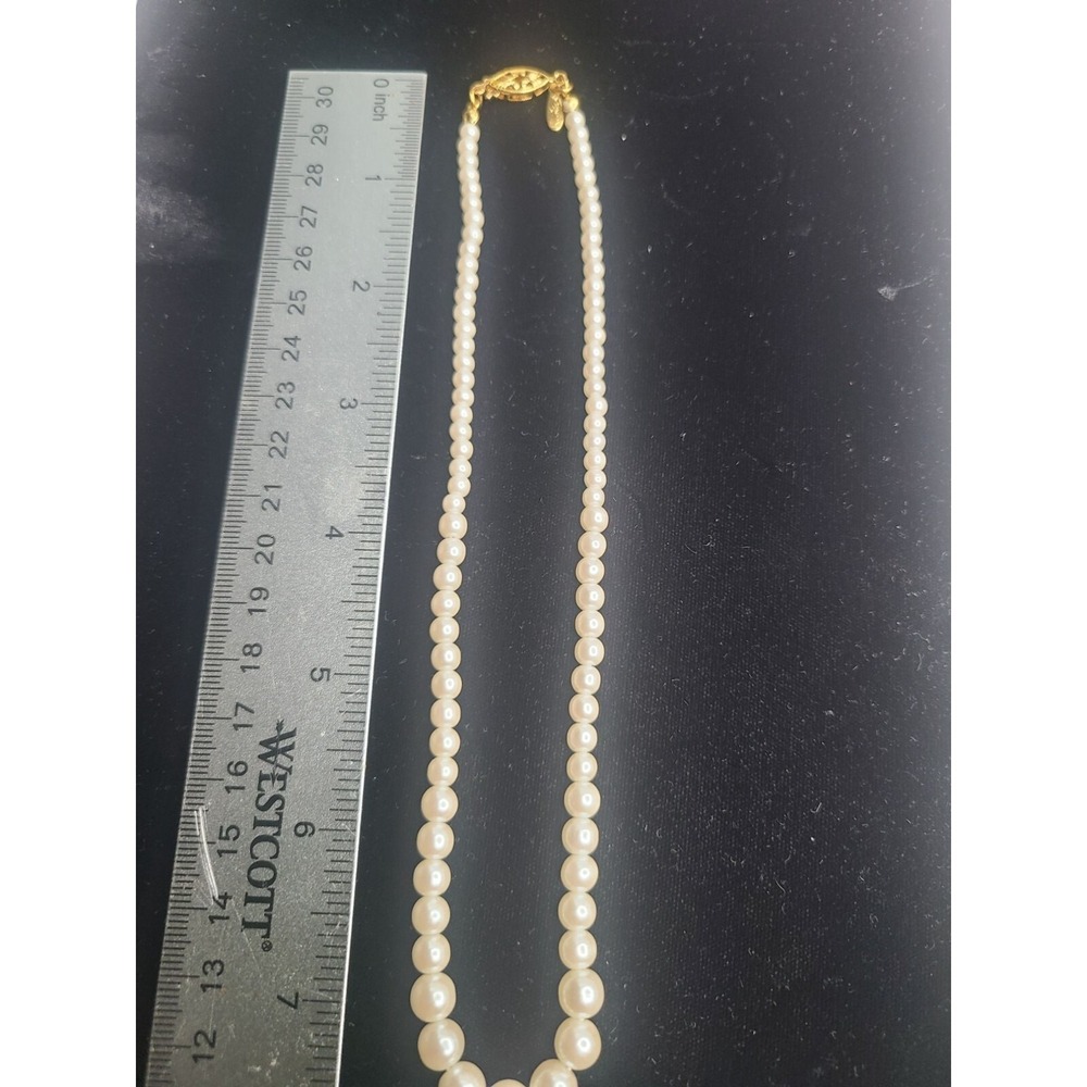 Napier Pearl Necklace With Gold-Tone Clasp - Picture 5 of 5